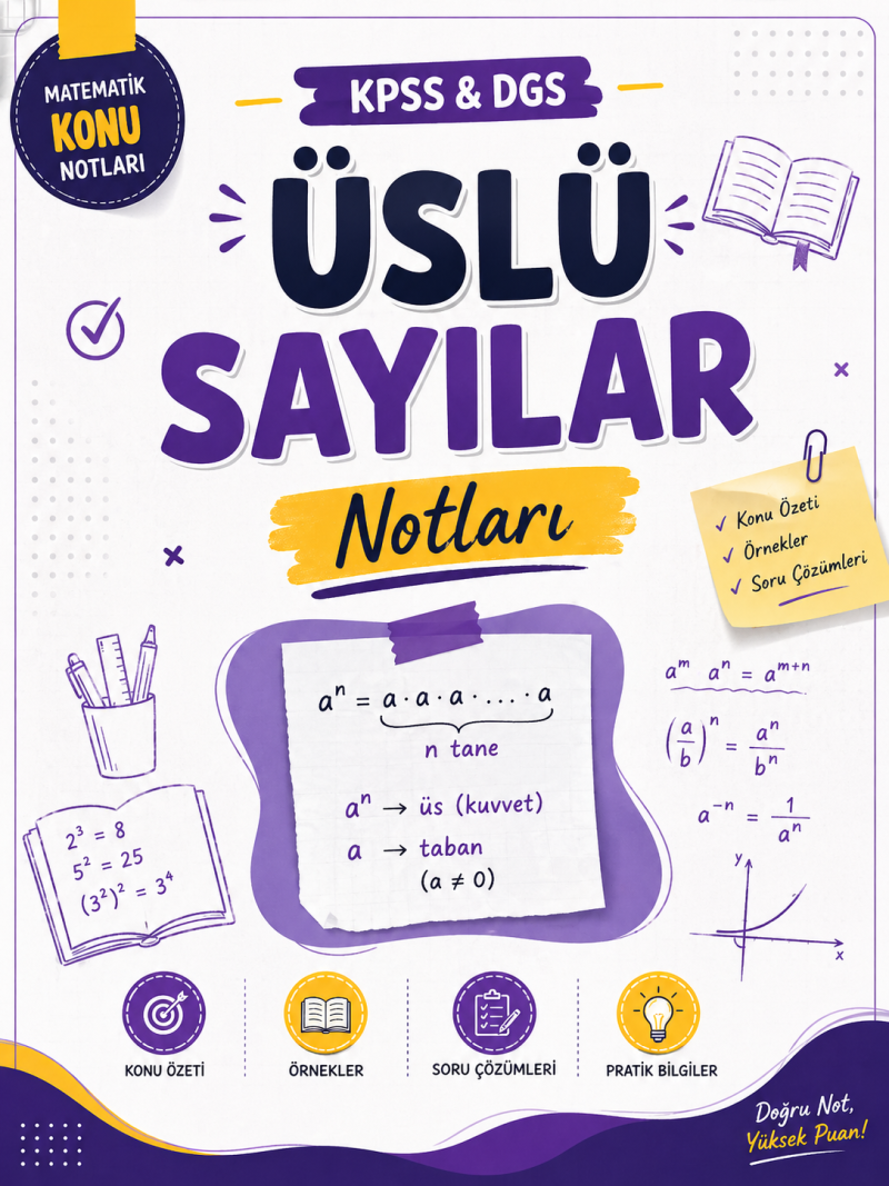 KPSS-DGS ÜSLÜ SAYILAR NOTLARI