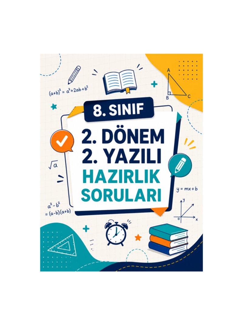8.SINIF 2.DÖNEM 2.YAZILI MATEMATİK SORULARI